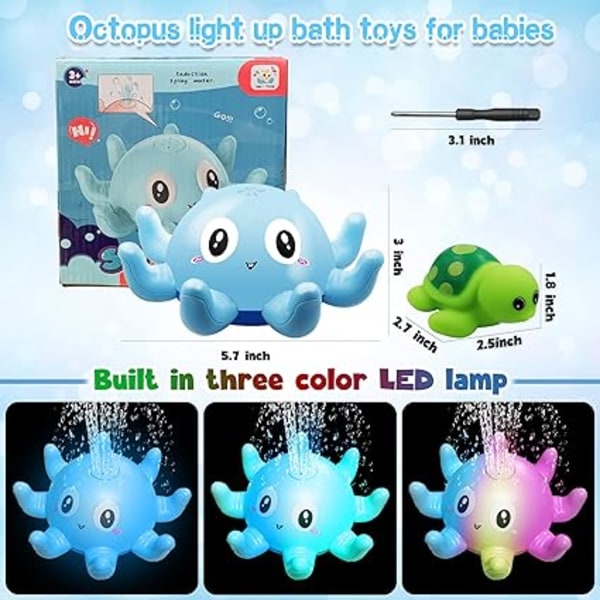 Ljusande baby , sensoriska vattensprayleksaker för barn, LED B