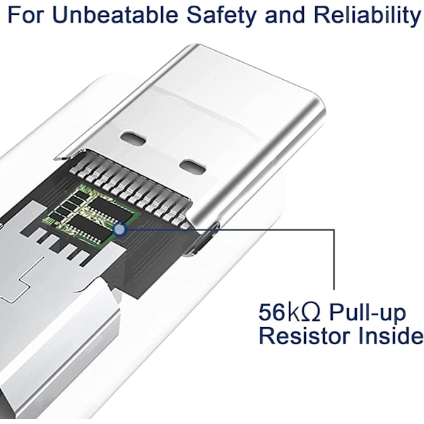4 stk. USB C-adapter, USB C til Micro USB-adapter Type C han til