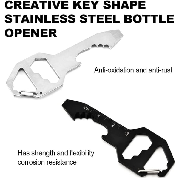 2 STK Oplukker, Creative Key Shape Rustfrit stål flaske Op