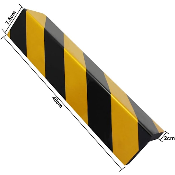 2 kappaletta itseliimautuvaa vaahtomuovikulmasuojaa, 40x15 cm auton ovisuojat, itseliimautuva vaahtomuovinen autotallin puskuri pylväisiin, puistoon, autotallin oveen, kulmaan, seinään (keltainen musta)
