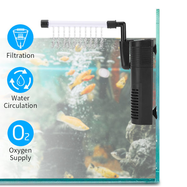Fisketankfilter, internt akvariefilter til små tanke, Coldw