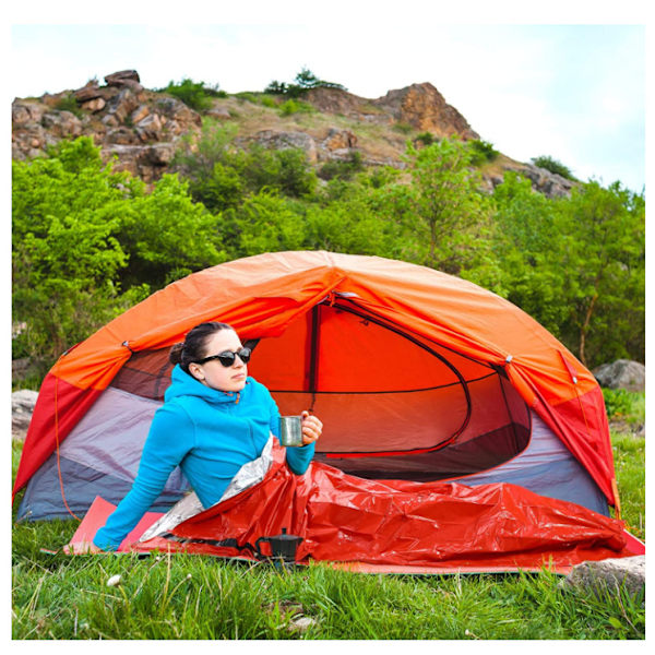 Nödsömnpose Överlevnadssömnpose Nödfilt Utomhus Camping Orange