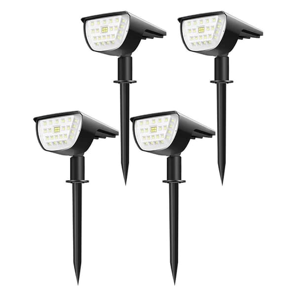 Kraftfulla solcellslampor [32LED/ 4Pack] Utomhus solstrålkastare IP6