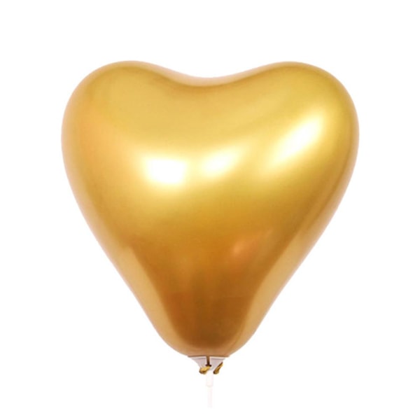 50 stk Hjerteballonger Lateksfolie Metall Kjærlighetsballonger Dekorativ Ba