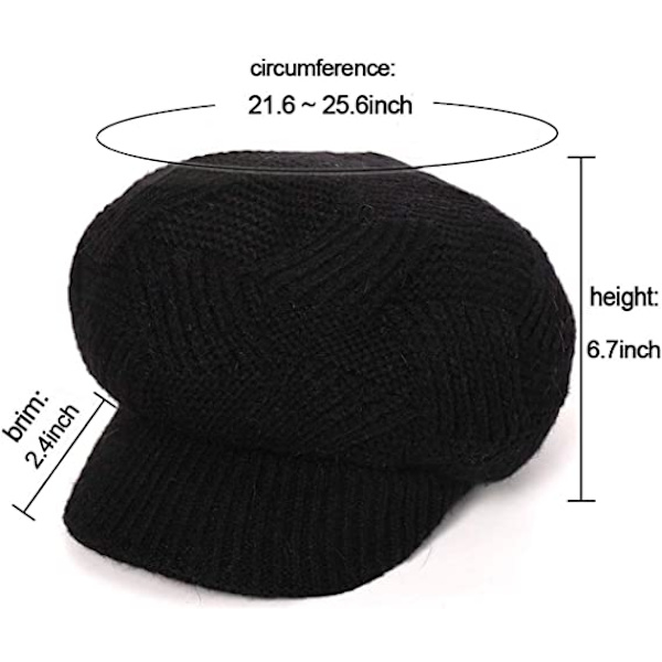 Naisten talvinen lämmin hattu virkattu slouchy beanie neulotut hatut
