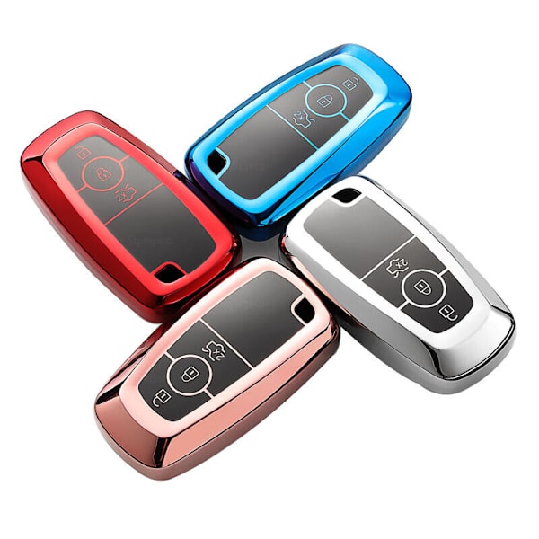 TPU Bilnyckel Fodral Fob för Ford Mustang F-150 Fusion Exp
