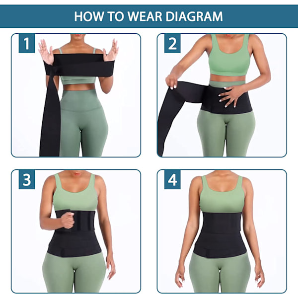 Midjetränare, Wrap Waist Trainer Band för kvinnor