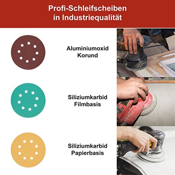 50 stycken 5 tum torrt grönt frostat papper │ 8 hål │ 125 mm │