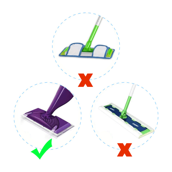 Mikrofibermoppputer, 2-pakning, kompatibel med Swiffer 12\" x 6\" återanvändbara mikrofibermopppåfyllningar