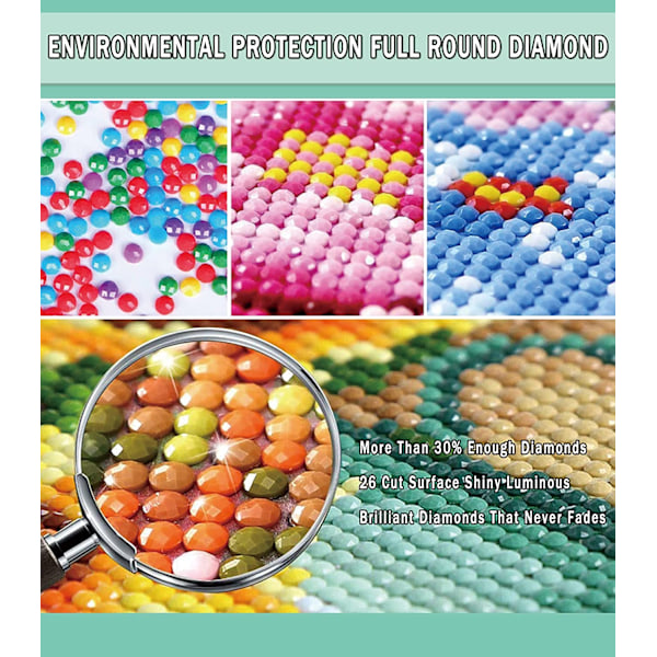 (30X40cm) Diamantmaleri Kit til Voksne - Begynder 5D Diamant A