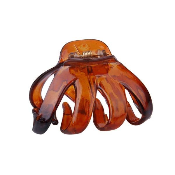 4-delt stor blekksprutklips (brun og svart, 8 cm) sklisikring