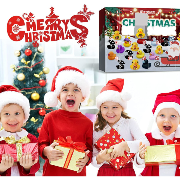 2022 Adventskalender, 24 Gummianka Blind Box Gaver til Pa