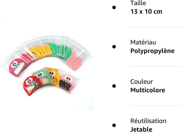300 stk kakepose, julekakepose, selvklebende godteripose