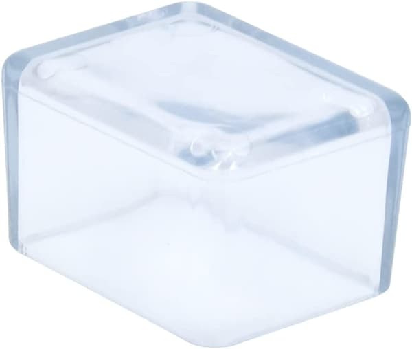 12-pack rektangulära stolsbensöverdrag i PVC, anti-scratch möbelben