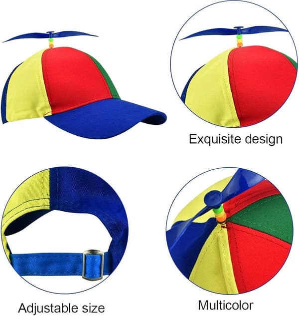Klassisk propellerkeps färgglad rolig hatt propeller basebollkepsar