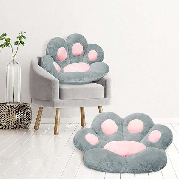 (70x70cm, Grå)Kudde,Katt tass kudde,Söt sittdyna Lazy Sof