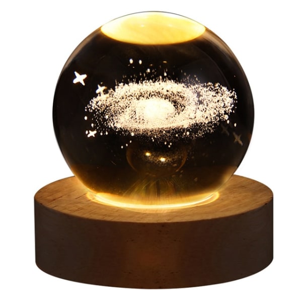 Valoisa tähtitaivas kristallipallolamppu, projektiotunnelma