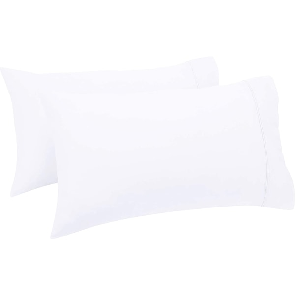 2-delad krypterad förtjockad sängkläder Pure White Örngott 48x74c
