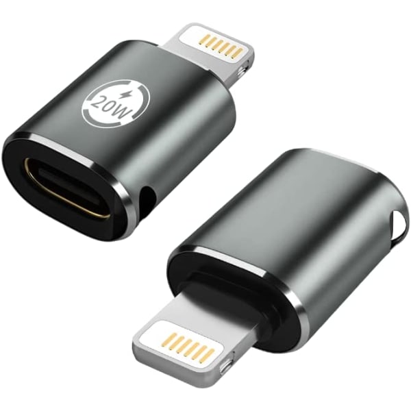 USB C - Lightning -sovitin, USB C -kaapeli, tukee 20 W PD:tä ja Dat