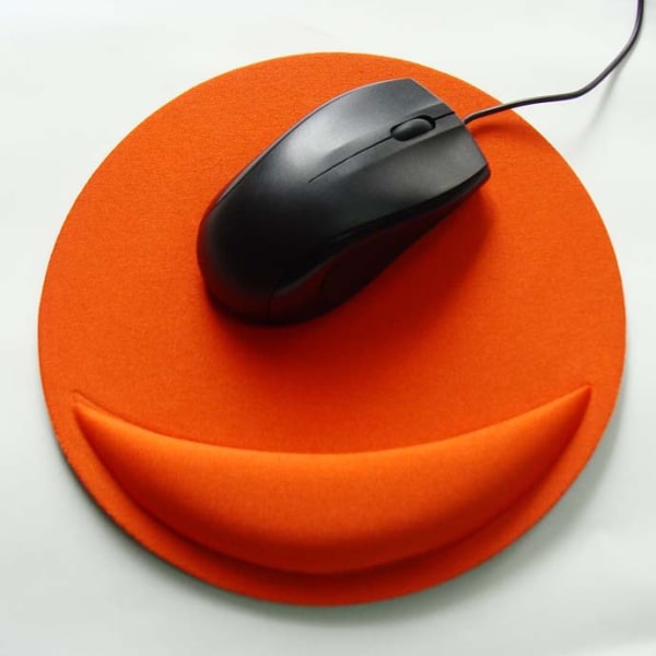 Orange farve-Musemåtte med pude - Gaming håndledsstøtte - Mouseep
