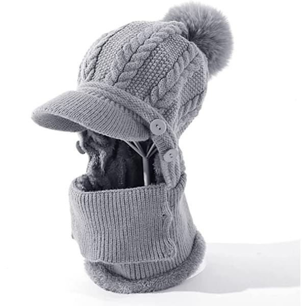 Talvinainen neulottu pullover-korvaläppähattu eurooppalainen ja