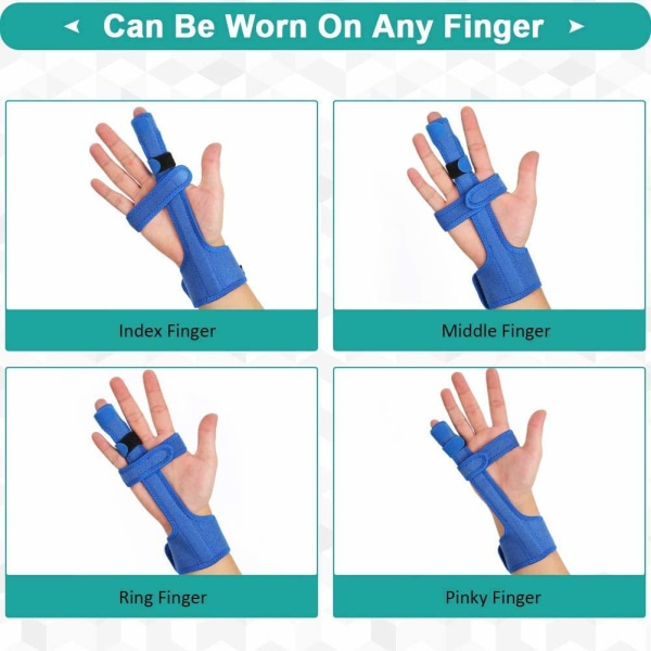 Justerbar Finger Splint Immobilization Support Skydd för T