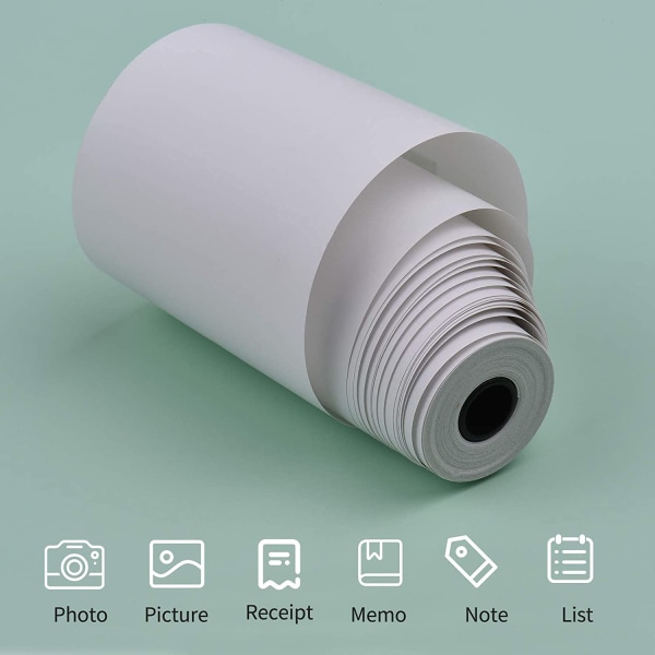 12 rullar termiskt papper för bankkortskvitton 57 x 50 mm BPA-fri