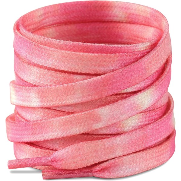 Flat Tie Dye Snørebånd [2 Par] 8 mm 120CM Superior Quality Co