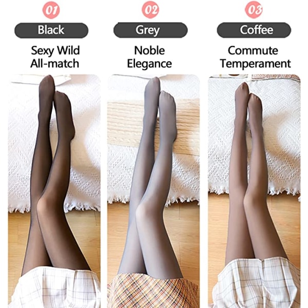 Naisten lämpimät fleece-sukkahousut, läpikuultavat sukkahousut