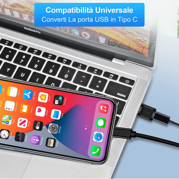 USB C - naar USB A -adapter, Type C -opladerkabelconnector