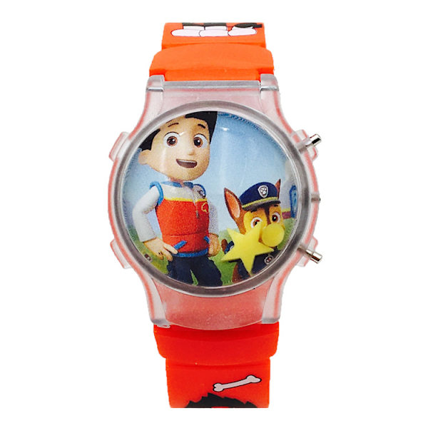 Paw Patrol - Lasten digitaalinen LCD-kvartsirannekell - Punainen, edullinen