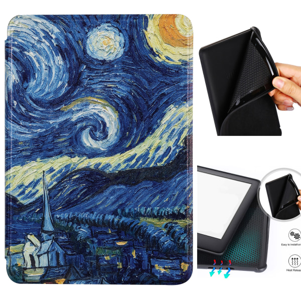 Case Fit for Kindle 10th Generation - (Starry Night)Slim & Light