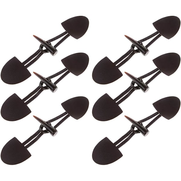 6 par skinnknapper Horn Toggle Duffle-knapper for frakk Kaffe