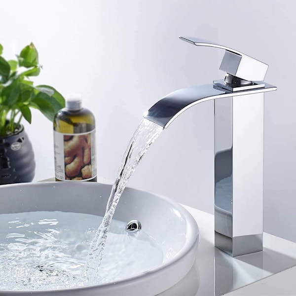 Hög vattenfall handfatblandare Hög handfatblandare Varm och kall annons