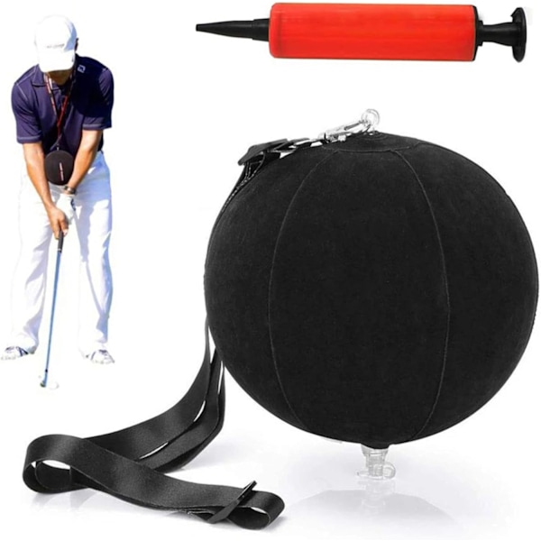 Golfball, treningsball for golfsving, hjelpeball for trening, justerbar smart arm treningsstilling for å (Black)