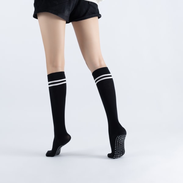 Klassiske sokker med sort såle og hvite stenger, Urban Classic Univ