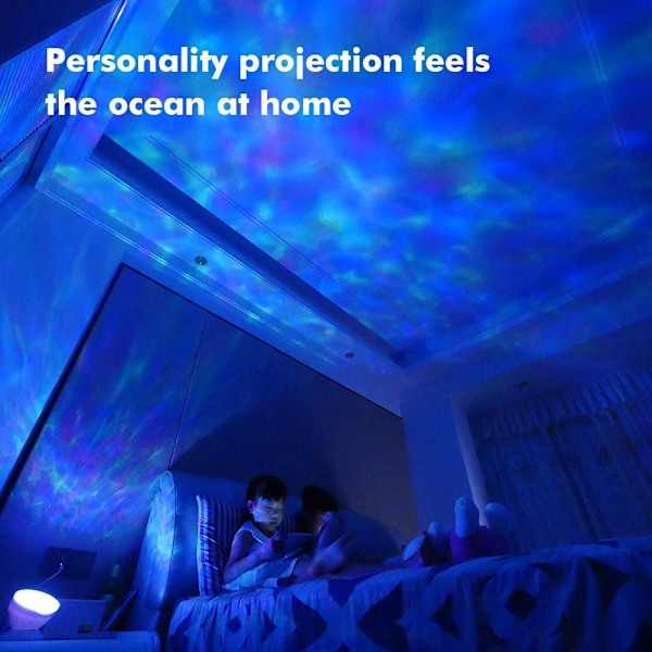 Havfrue Dekoration Fjernbetjening Natlys Ocean Wave Projektor 7