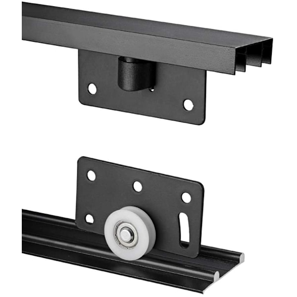 2 sæt skydedørsruller Mute Nylonhjul Gear Track Kits til