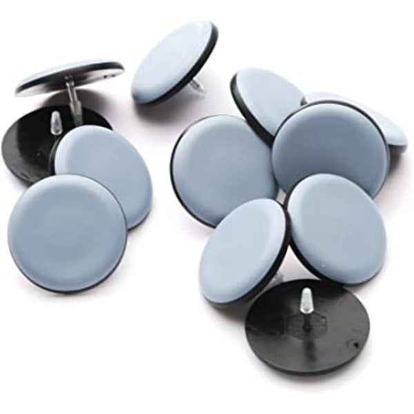 (25mm, harmaa-12pakkaus) Liukukengät-Furnigear PTFE (Teflon) Tuolinjalka Liik