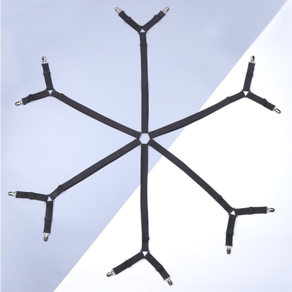 Justerbara elastiska remmar (3-vägs svarta), kors och tvärs