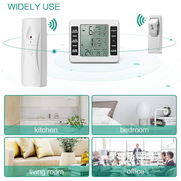 Kyl- och frys termometer, trådlös digital termometer