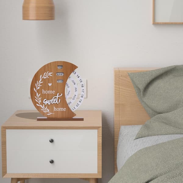 Evighetskalender, Treplate Evighetskalender til skrivebord, Valentinsdaggave (Månekalender)