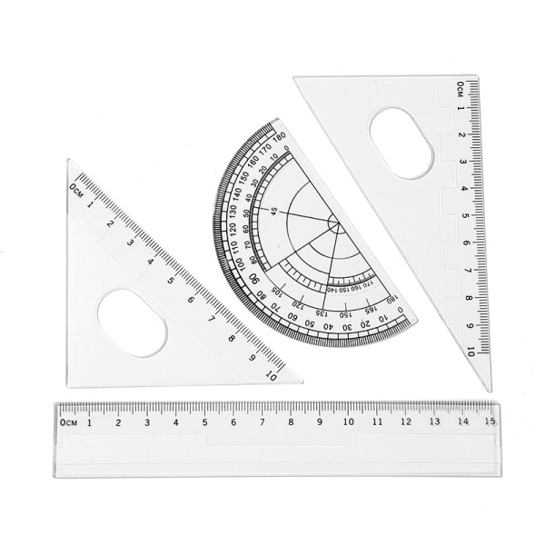 Drafting Kompasssett 10stk Skolematematikk Gradskivesett Linjaler fo