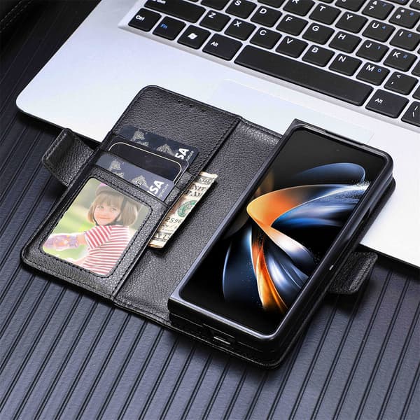 Samsung Galaxy Z Fold 4 PU Läder Plånboksfodral