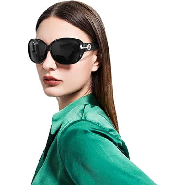 Polariserede solbriller til kvinder Moderigtige overdimensionerede briller og store