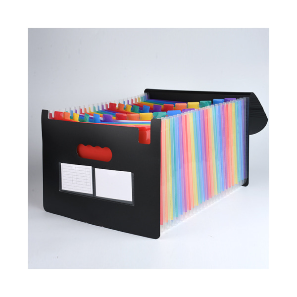 24 grid Rainbow Organ Bag Mappepapir A4 Stretch Opbevaring Ba