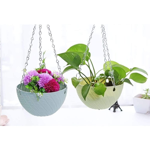 5 pakke hængende plantekassekurv indendørs/udendørs hængende blomsterpotter