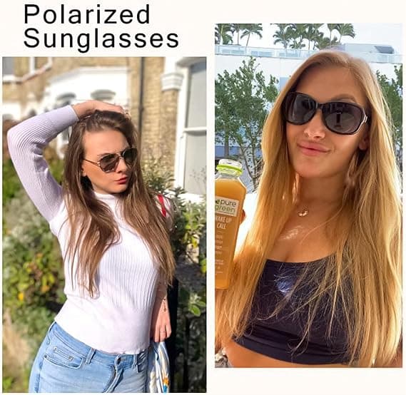 2 stk. store solbriller til kvinder, klassiske trends solbriller til damer