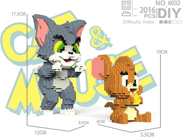 Mikrobyggstenar, 2016PCS Klassisk tecknad anime Mini Buildin