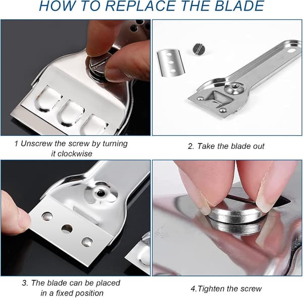 Induktionsplade Skraber Keramisk Glas Skraber Rustfrit Stål Skraber